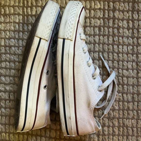 Low Top White Converse - Picture 2 of 4